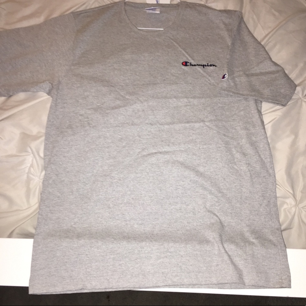 Gray champion tee